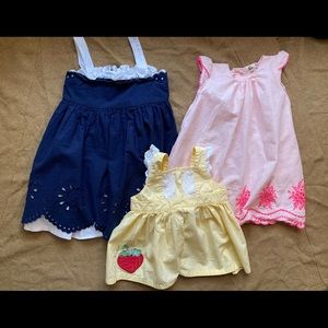 SOLD- cute spring/summer girls dresses 18 months